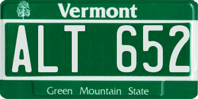 VT license plate ALT652
