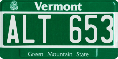 VT license plate ALT653