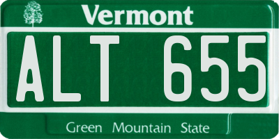 VT license plate ALT655
