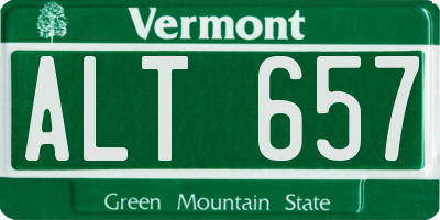 VT license plate ALT657