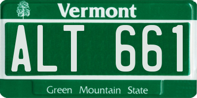 VT license plate ALT661