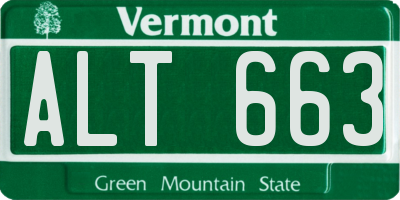 VT license plate ALT663