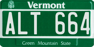 VT license plate ALT664