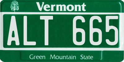 VT license plate ALT665