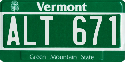 VT license plate ALT671