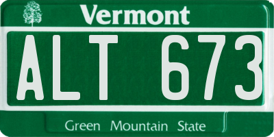 VT license plate ALT673