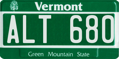 VT license plate ALT680