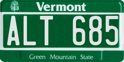 VT license plate ALT685