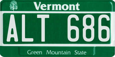 VT license plate ALT686