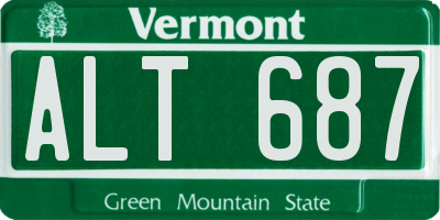 VT license plate ALT687