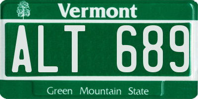 VT license plate ALT689