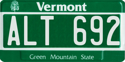 VT license plate ALT692
