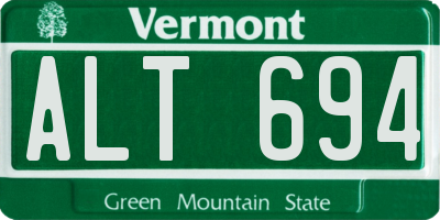 VT license plate ALT694