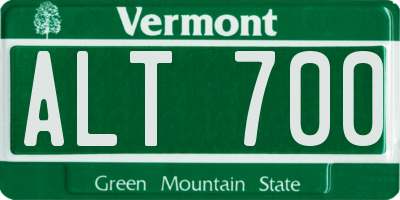 VT license plate ALT700