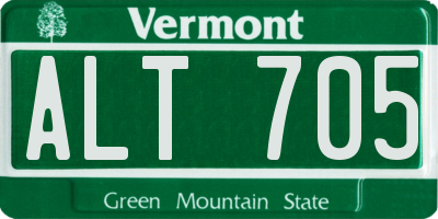 VT license plate ALT705