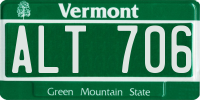 VT license plate ALT706