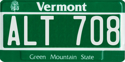VT license plate ALT708