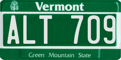 VT license plate ALT709