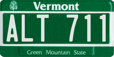 VT license plate ALT711