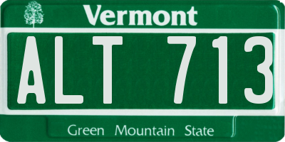 VT license plate ALT713