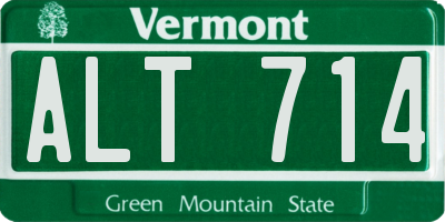 VT license plate ALT714
