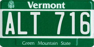 VT license plate ALT716