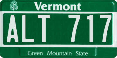 VT license plate ALT717