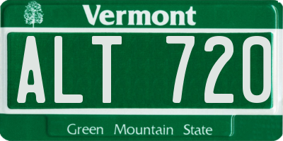 VT license plate ALT720