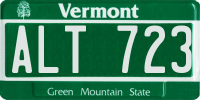 VT license plate ALT723