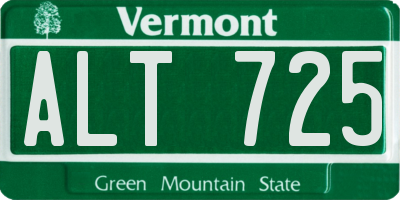 VT license plate ALT725