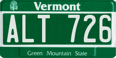 VT license plate ALT726