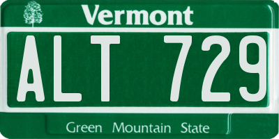VT license plate ALT729
