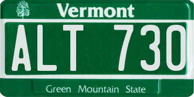 VT license plate ALT730