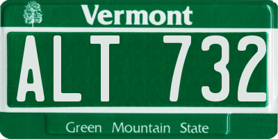 VT license plate ALT732