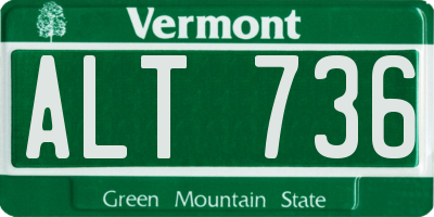 VT license plate ALT736
