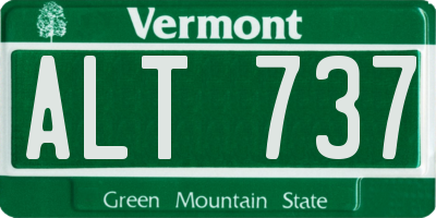 VT license plate ALT737