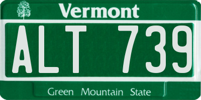 VT license plate ALT739