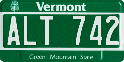 VT license plate ALT742