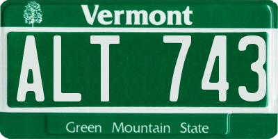 VT license plate ALT743