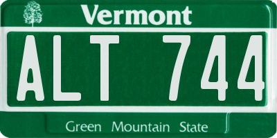 VT license plate ALT744
