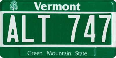 VT license plate ALT747