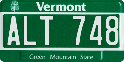 VT license plate ALT748