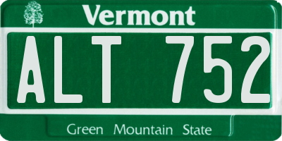 VT license plate ALT752
