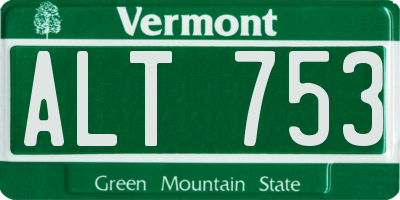 VT license plate ALT753