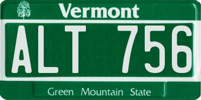VT license plate ALT756