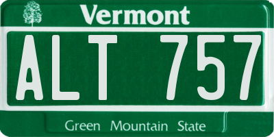 VT license plate ALT757