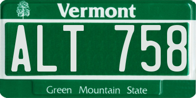 VT license plate ALT758