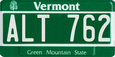 VT license plate ALT762