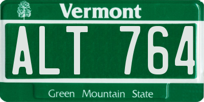 VT license plate ALT764