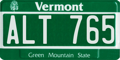 VT license plate ALT765